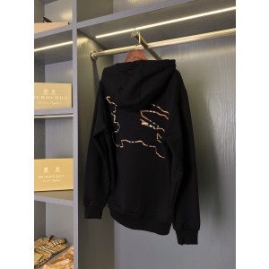 Burberry BBR 버버리 후면 레이저 컷 체크 코튼 후드티 스웨트셔츠 의류