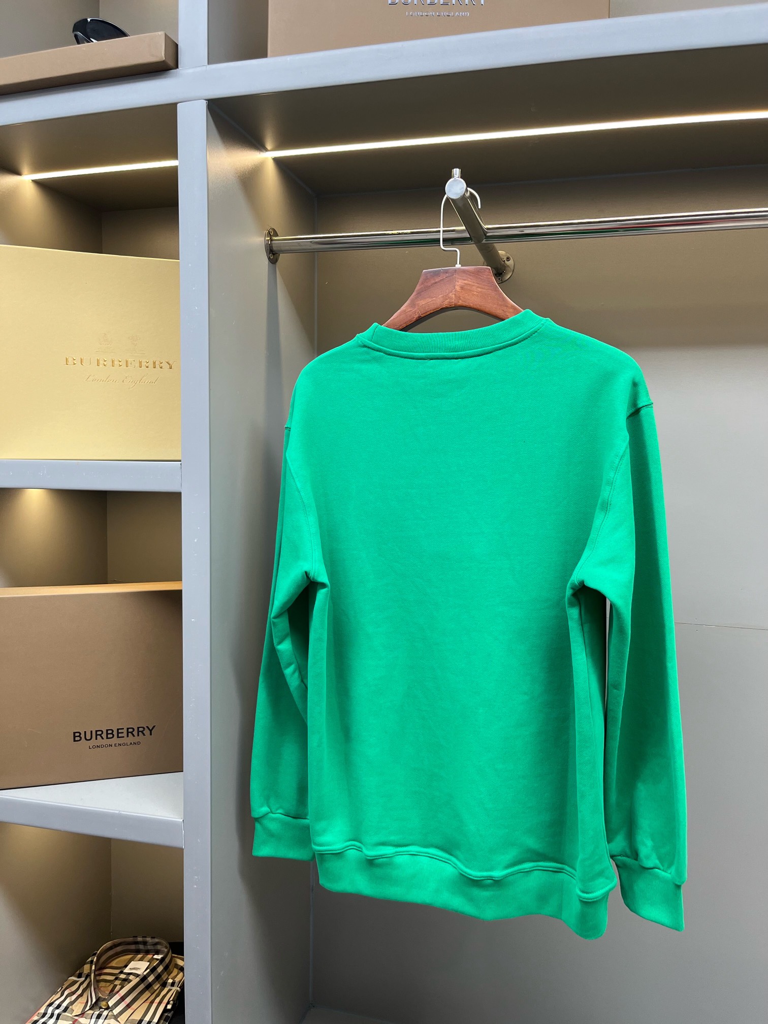 Burberry BBR 버버리 로고 프린트 코튼 라운드넥 맨투맨 스웨트셔츠 티셔츠 의류