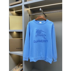 Burberry BBR 버버리 플록(Flocked) 자수 코튼 라운드넥 스웨트셔츠 맨투맨 티셔츠 의류