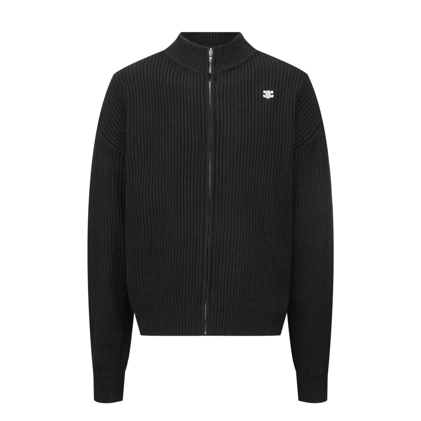 CELINE 셀린느 트리옹프 지퍼 집업 울 가디건 자켓 재킷 의류