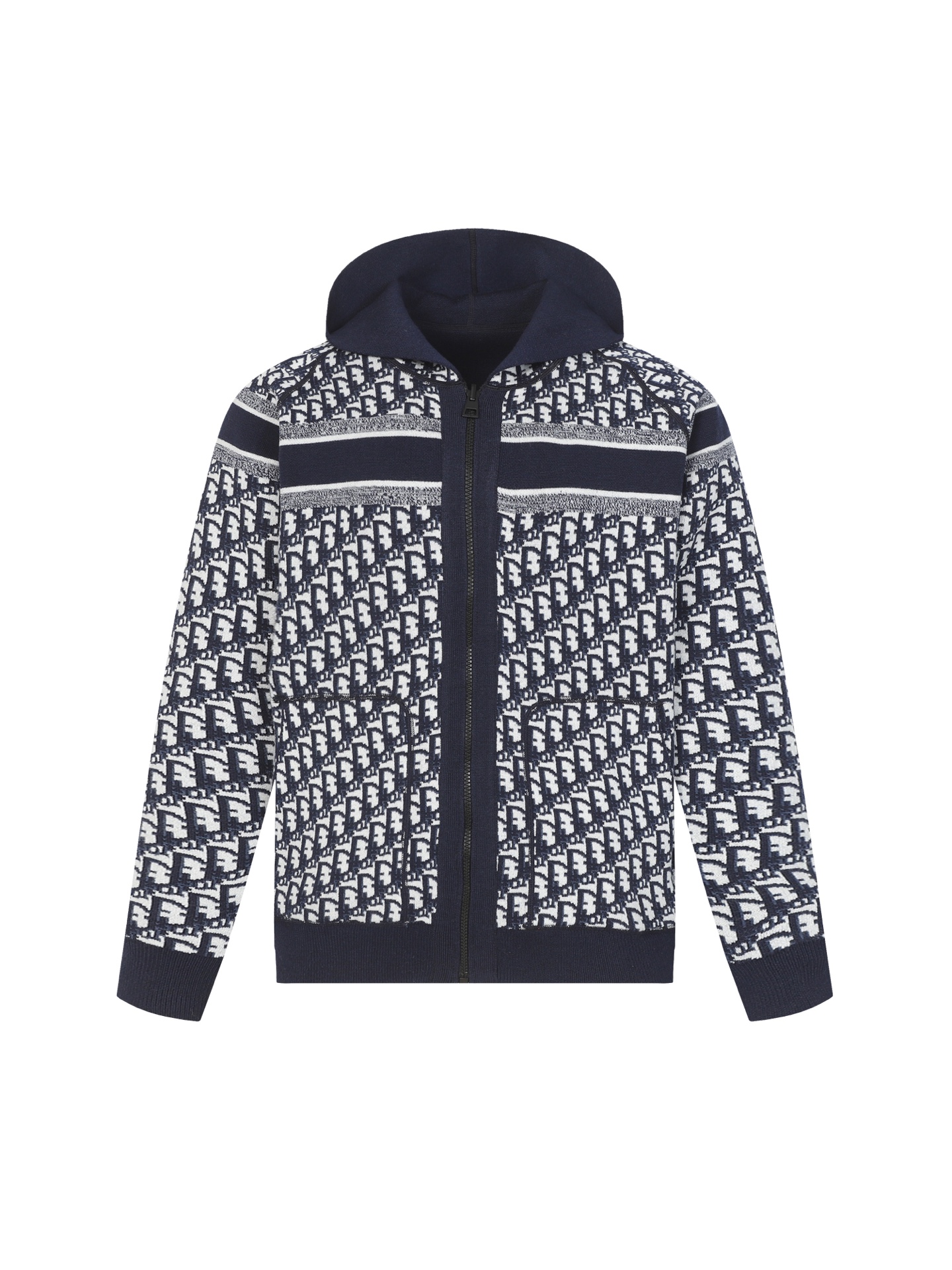 Dior CD 디올 제페블 양면 캐시미어 니트 재킷 자켓 후드 집업 의류