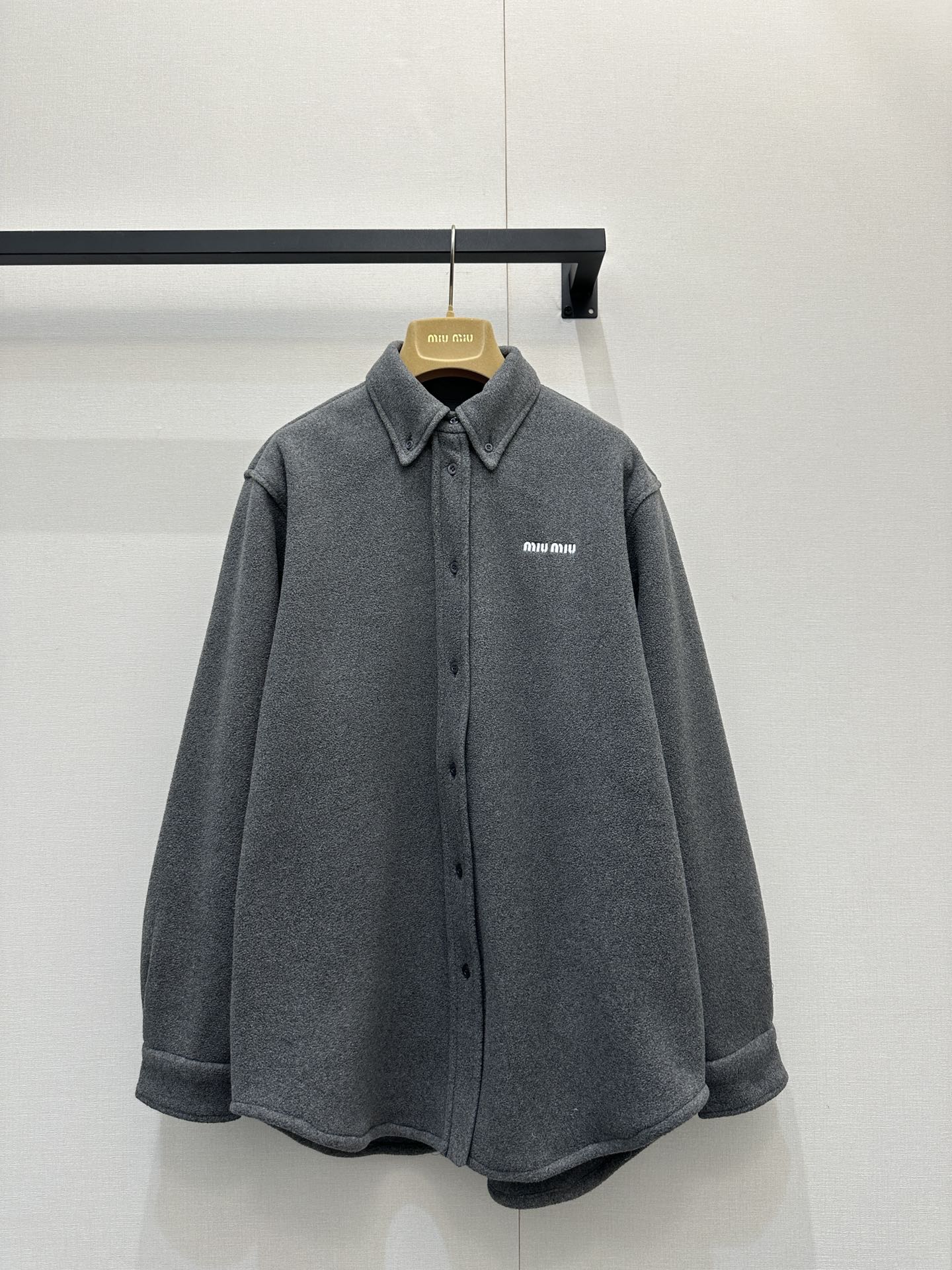 MiuMiu 미우미우 로고 자수 후리스 플리스 셔츠 자켓 의류