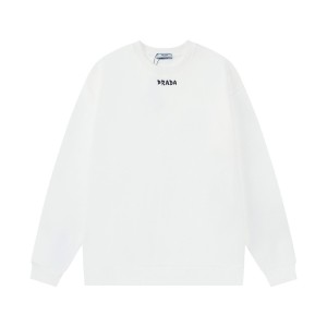 PRADA 프라다 미니 레터 로고 자수 기모 맨투맨 티셔츠 의류