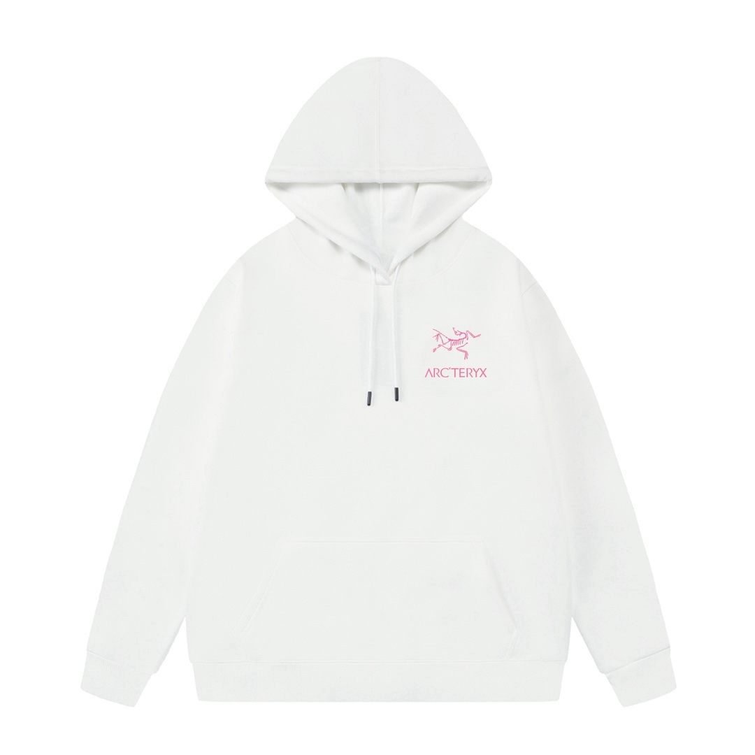 ARC'TERYX 아크테릭스 핑크 로고 오버핏 기모 후드티 맨투맨 티셔츠 의류
