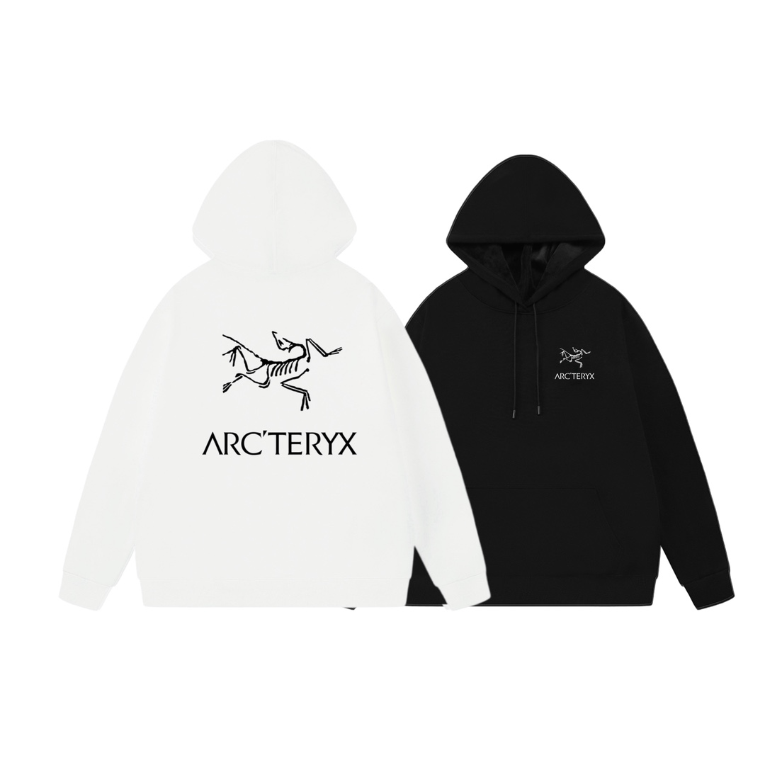 ARC'TERYX 로고 프린트 오버핏 기모 후드티 맨투맨 티셔츠 의류
