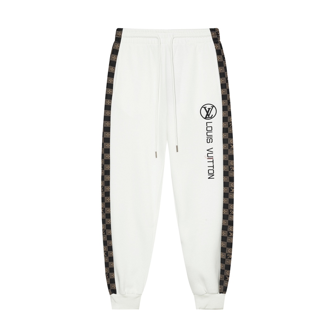 LOUIS VUITTON LV 루이비통 하이웨이트 코튼 모노그램 패치 트랙 팬츠 바지 의류