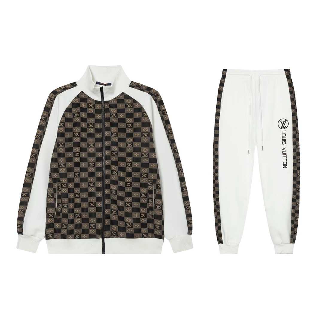 LOUIS VUITTON LV 루이비통 하이웨이트 코튼 모노그램 패치 트랙 팬츠 바지 의류
