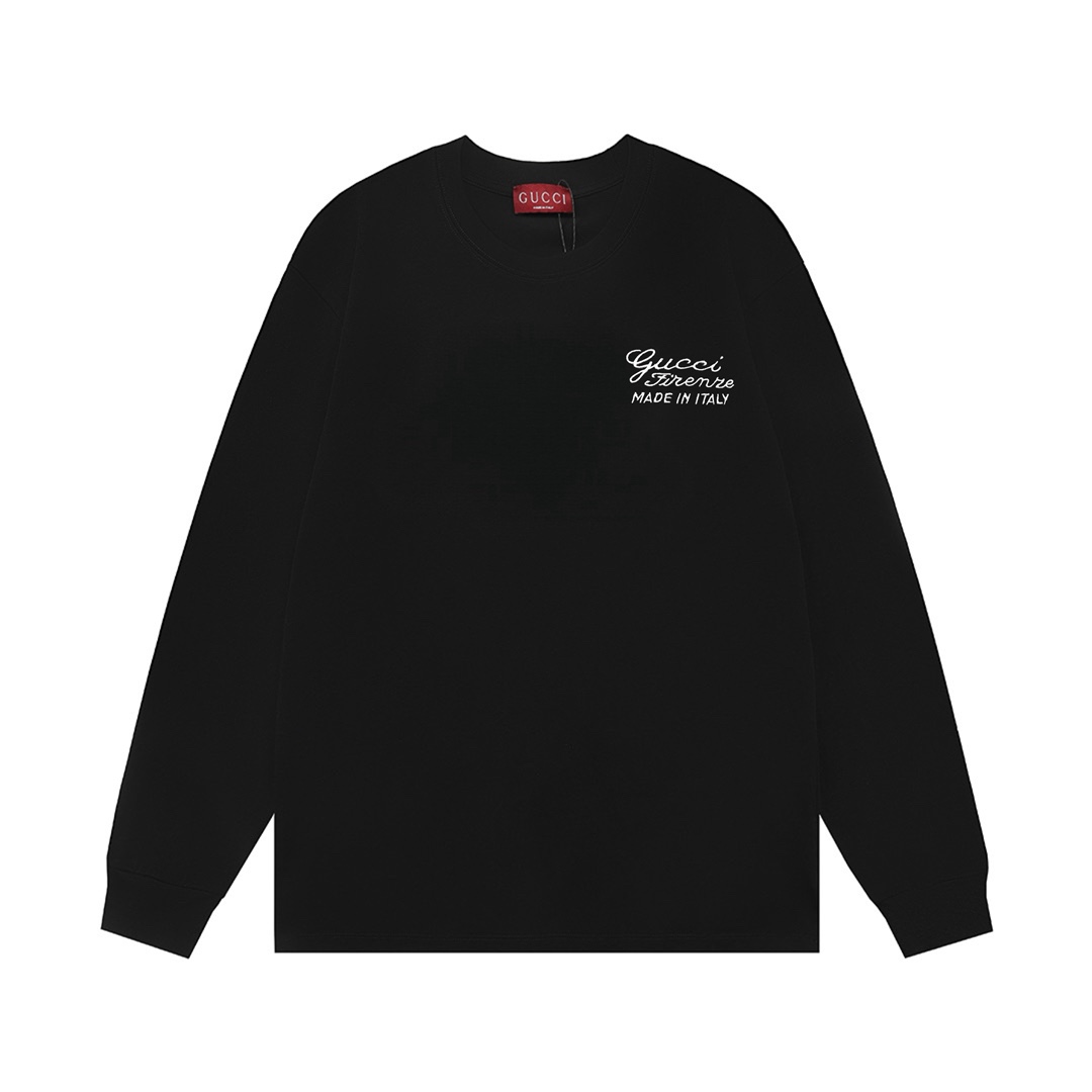 GUCCI 구찌 시그니처 자수 레터 롱슬리브 맨투맨 티셔츠 의류