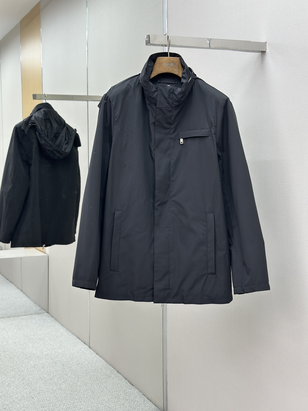 PRADA 2-in-1 프라다 하이넥 후드 자켓 재킷 세트 의류