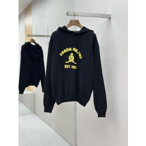 PRADA 프라다 3D 타월 자수 니트 후드티 맨투맨 티셔츠 의류