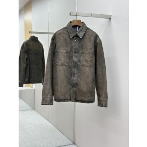 FENDI 펜디 그레이 데님 버튼 셔츠 자켓 의류