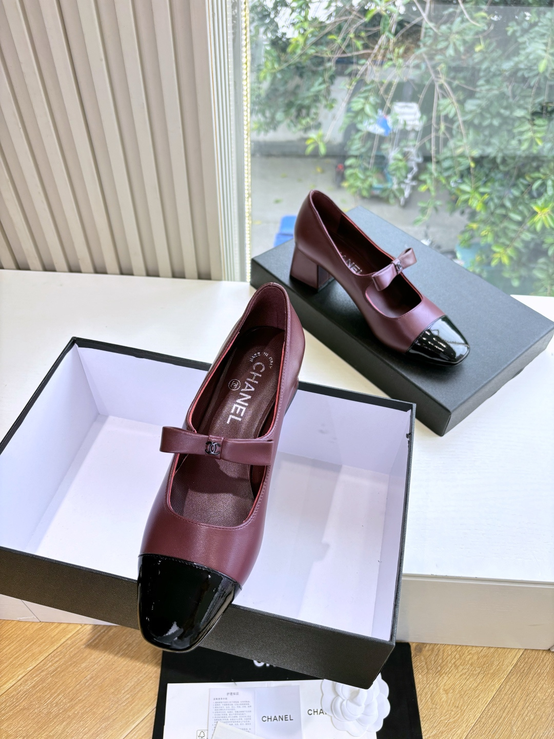CHANEL 샤넬 메리제인 통굽 힐 슈즈 구두 신발
