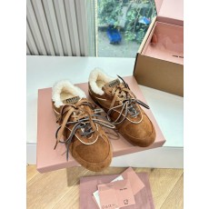 miumiu 미우미우 양모 플랫폼 스니커즈 신발