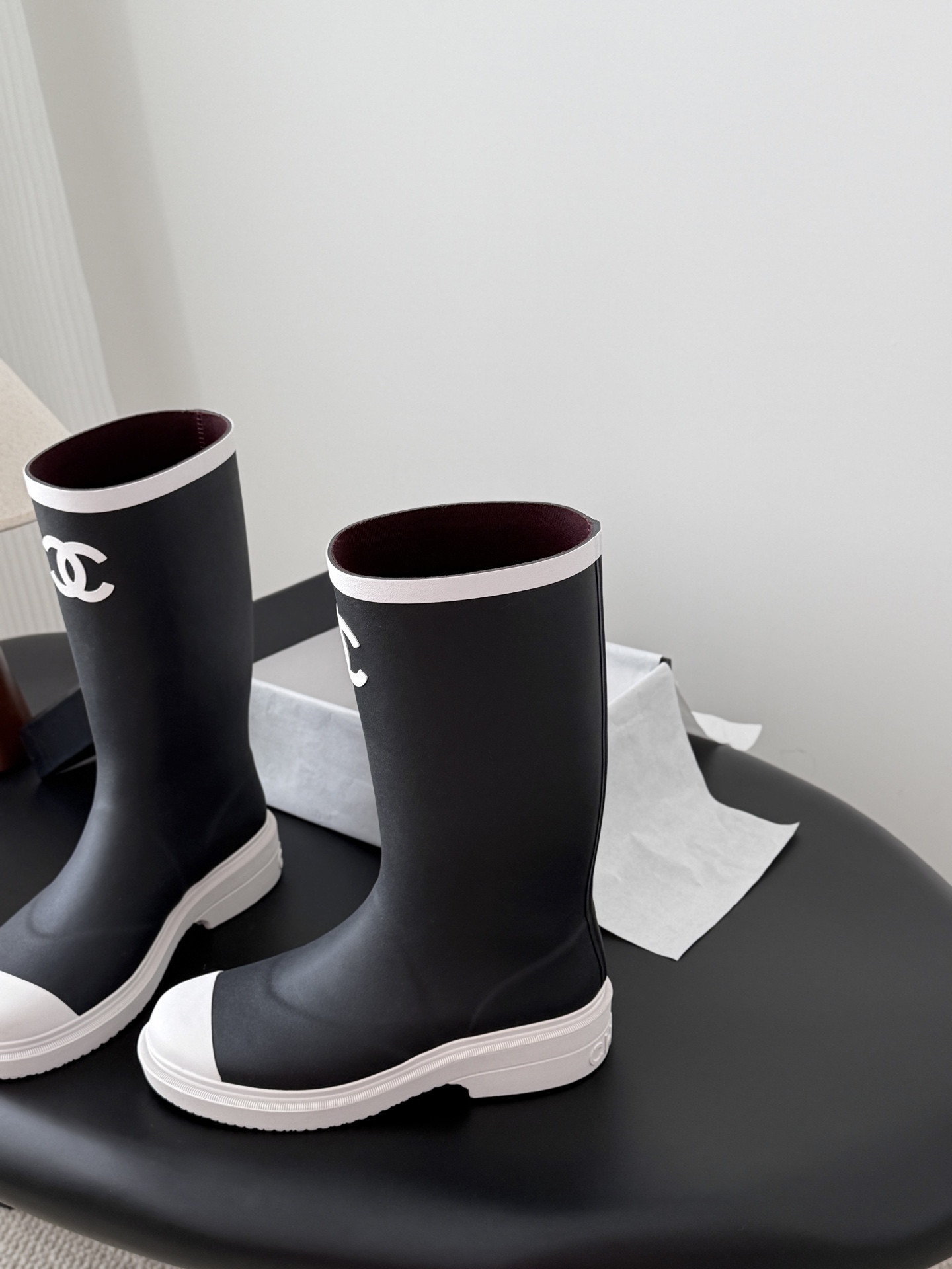 Chanel 샤넬 무봉제 레인부츠 신발
