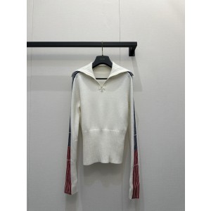 Dior CD 디올 하프 집업 스트라이프 인타르시아 니트 의류