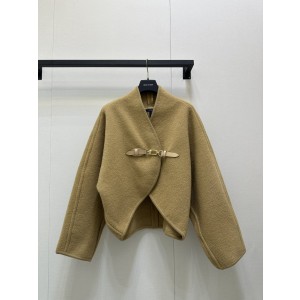 Louis Vuitton LV 루이비통 메탈 버클 울 케이프 코트 자켓 의류