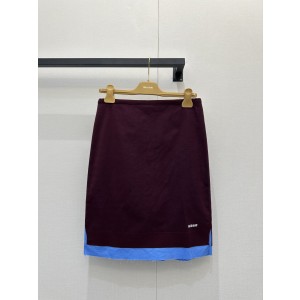 miumiu 미우미우 배색 슬릿 미디 스커트 치마 의류