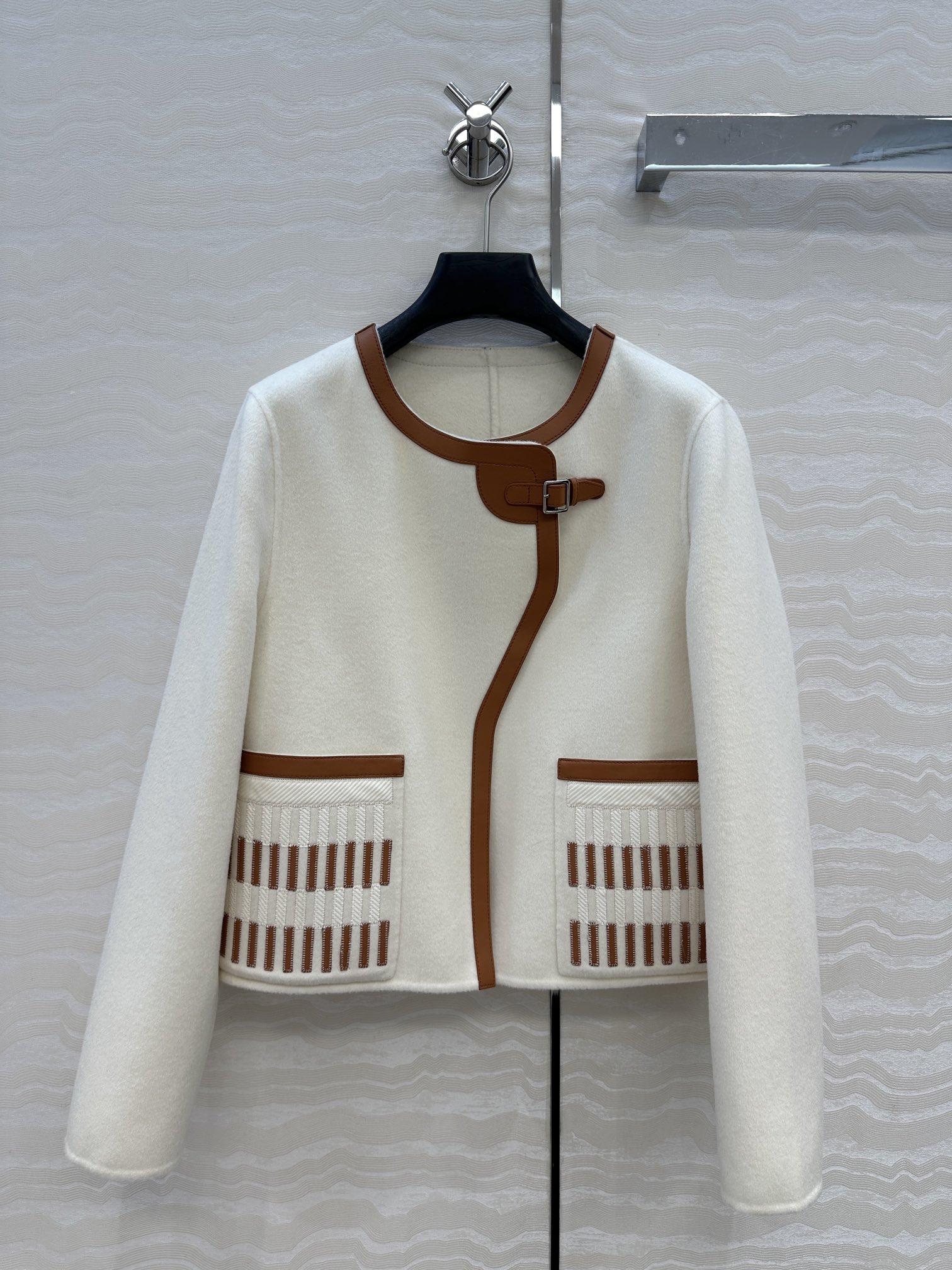 Hermes 에르메스 레더 파이핑 포인트 자켓 재킷 의류