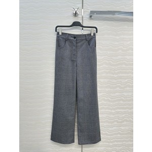 PRADA 프라다 글렌체크 스트레이트 팬츠 바지 의류