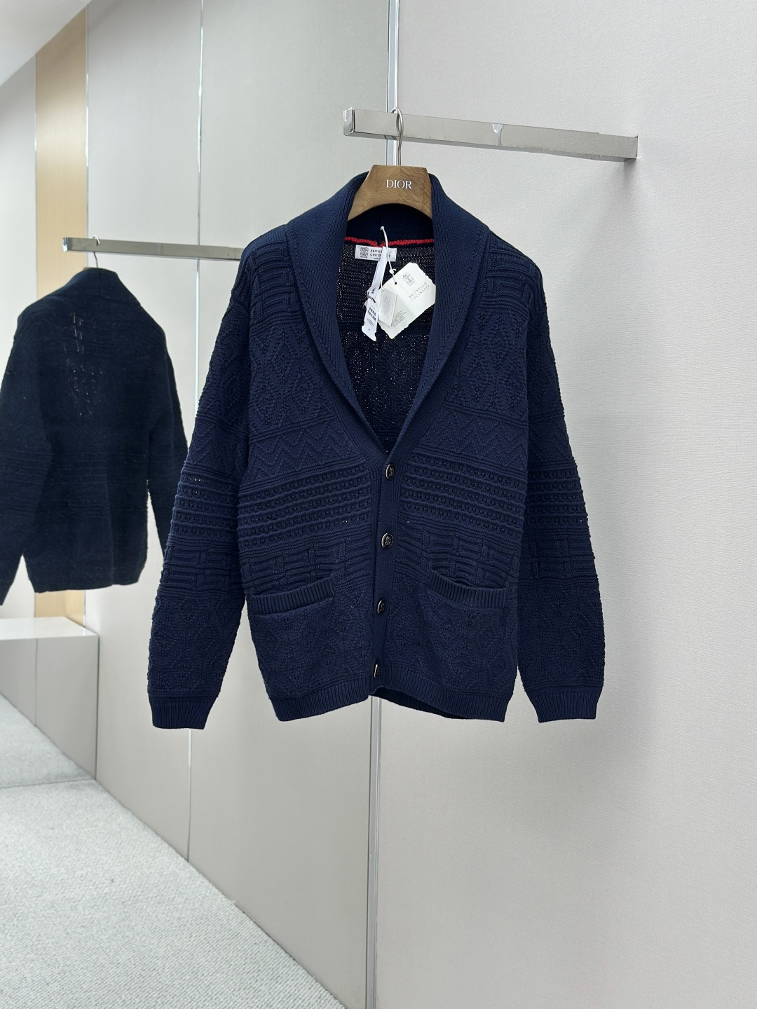 brunello cucinelli BC 브루넬로 쿠치넬리 단색 버튼 니트 가디건 자켓 의류