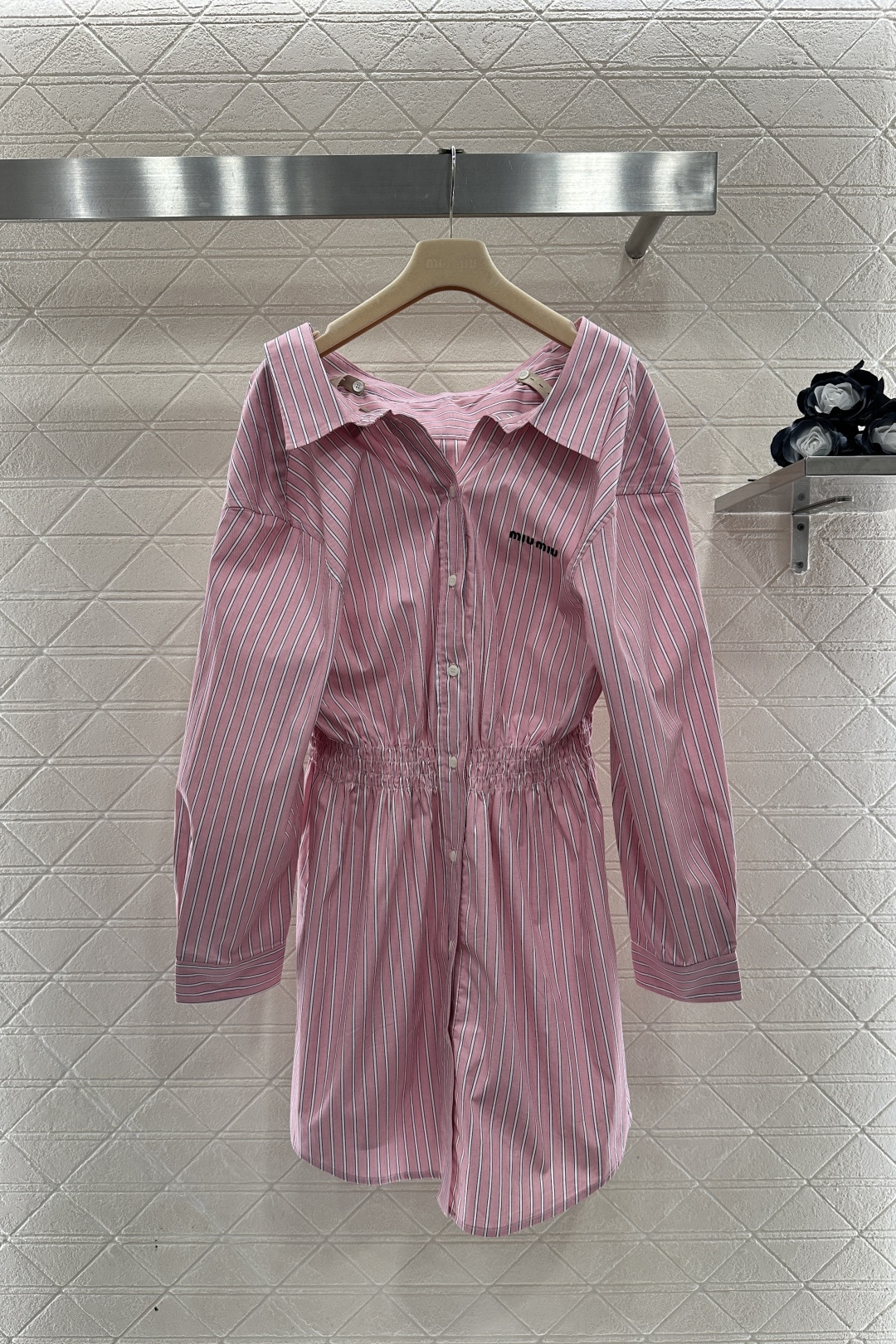 miumiu 미우미우 스트라이프 셔츠 원피스 의류