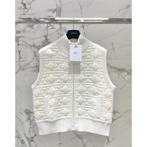 Dior CD 디올 다이아몬드 패턴 니트 베스트 조끼 의류