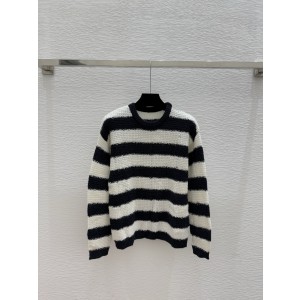 DIOR CD 디올 컬러 블록 스트라이프 라운드넥 니트 의류