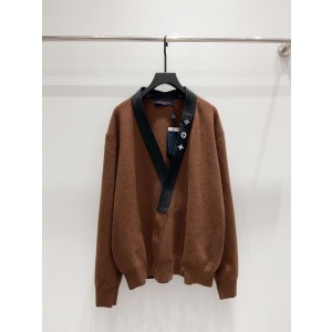 LOUIS VUITTON LV 루이비통 레터링 로고 장식 니트 가디건 의류