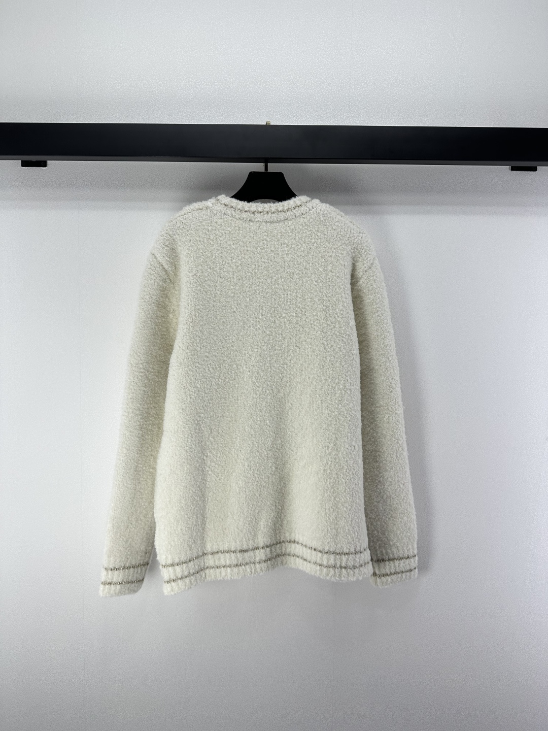 LV 루이비통 라운드넥 골드 실 양모 니트 긴팔 의류