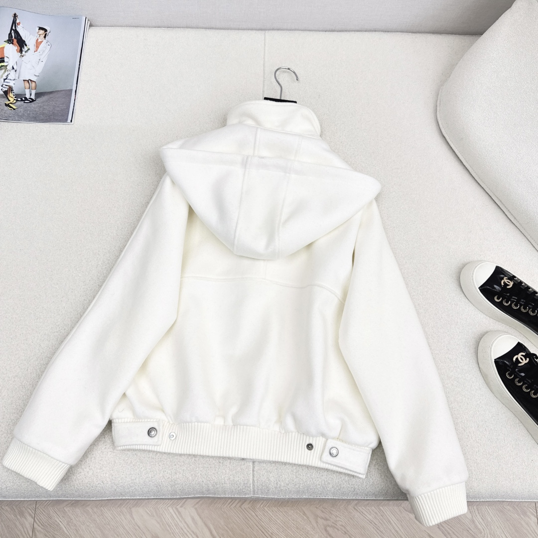 Loro Piana 로로피아나 울 니트 후드 집업 숏 자켓 재킷 의류