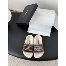 Chanel 샤넬 퍼 슬리퍼 신발