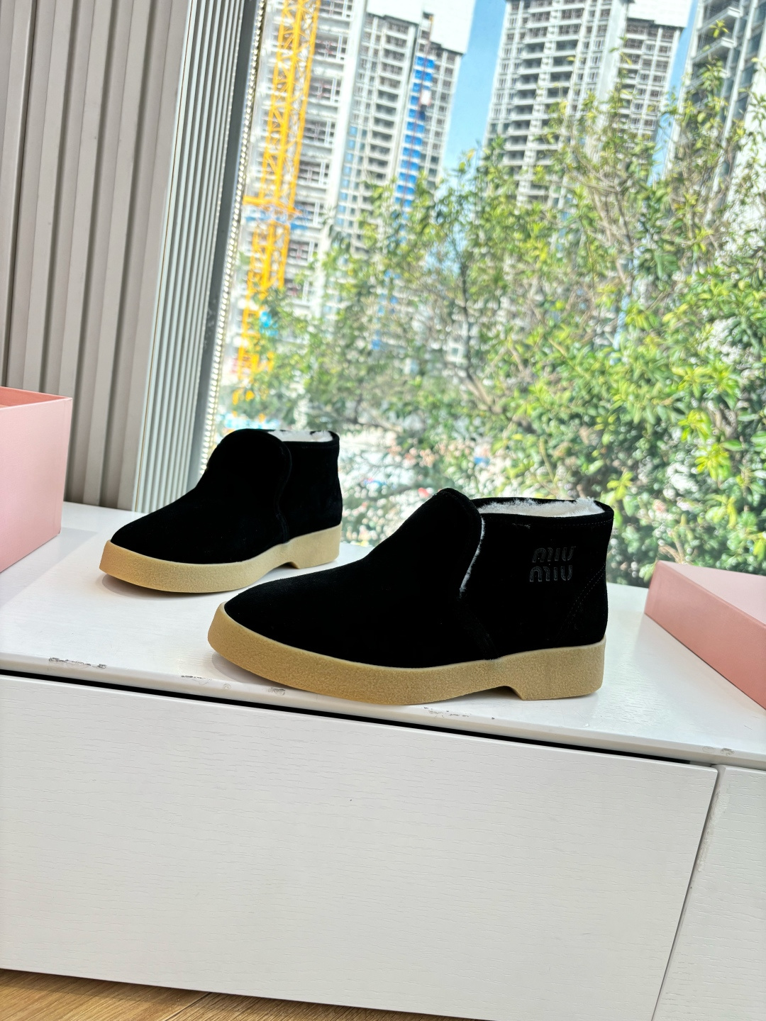 miumiu 미우미우 퍼 플리스 부츠 신발