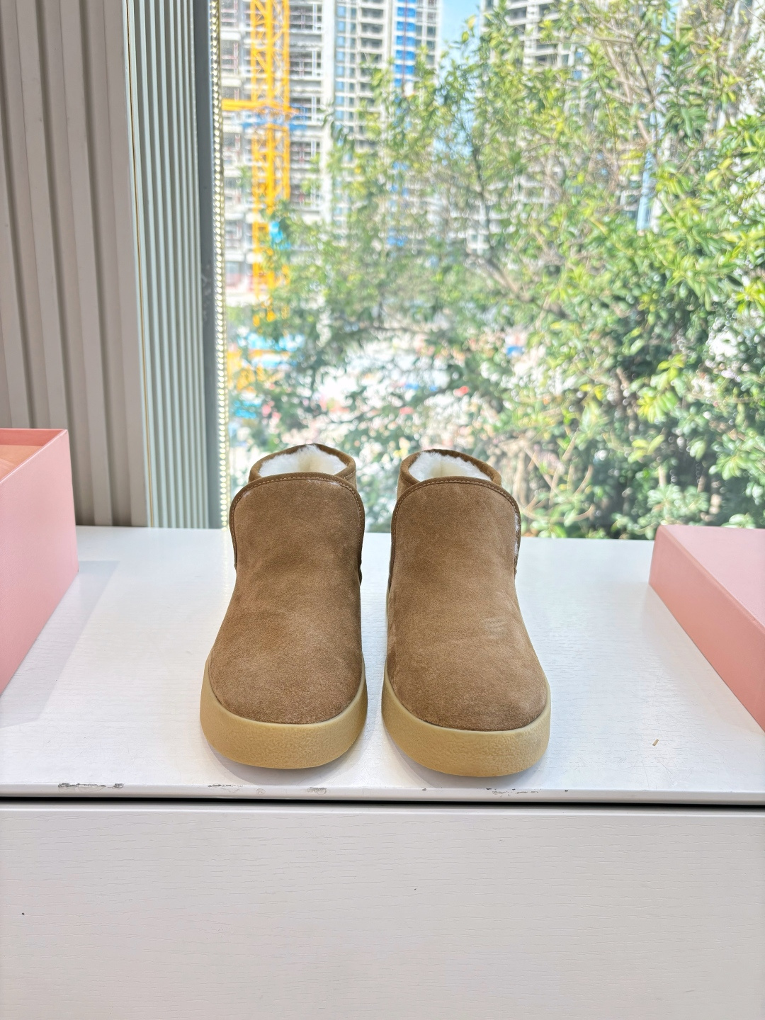 miumiu 미우미우 퍼 플리스 부츠 신발