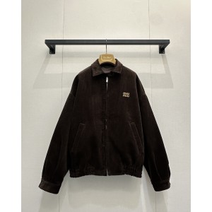 miumiu 미우미우 캐러멜 코듀로이 지퍼 자켓 재킷 의류