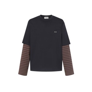 miumiu 미우미우 스트라이프 레이어드 긴팔 티셔츠 의류