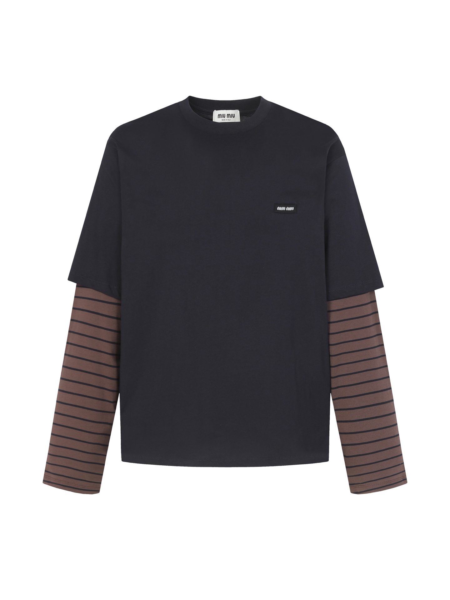miumiu 미우미우 스트라이프 레이어드 긴팔 티셔츠 의류