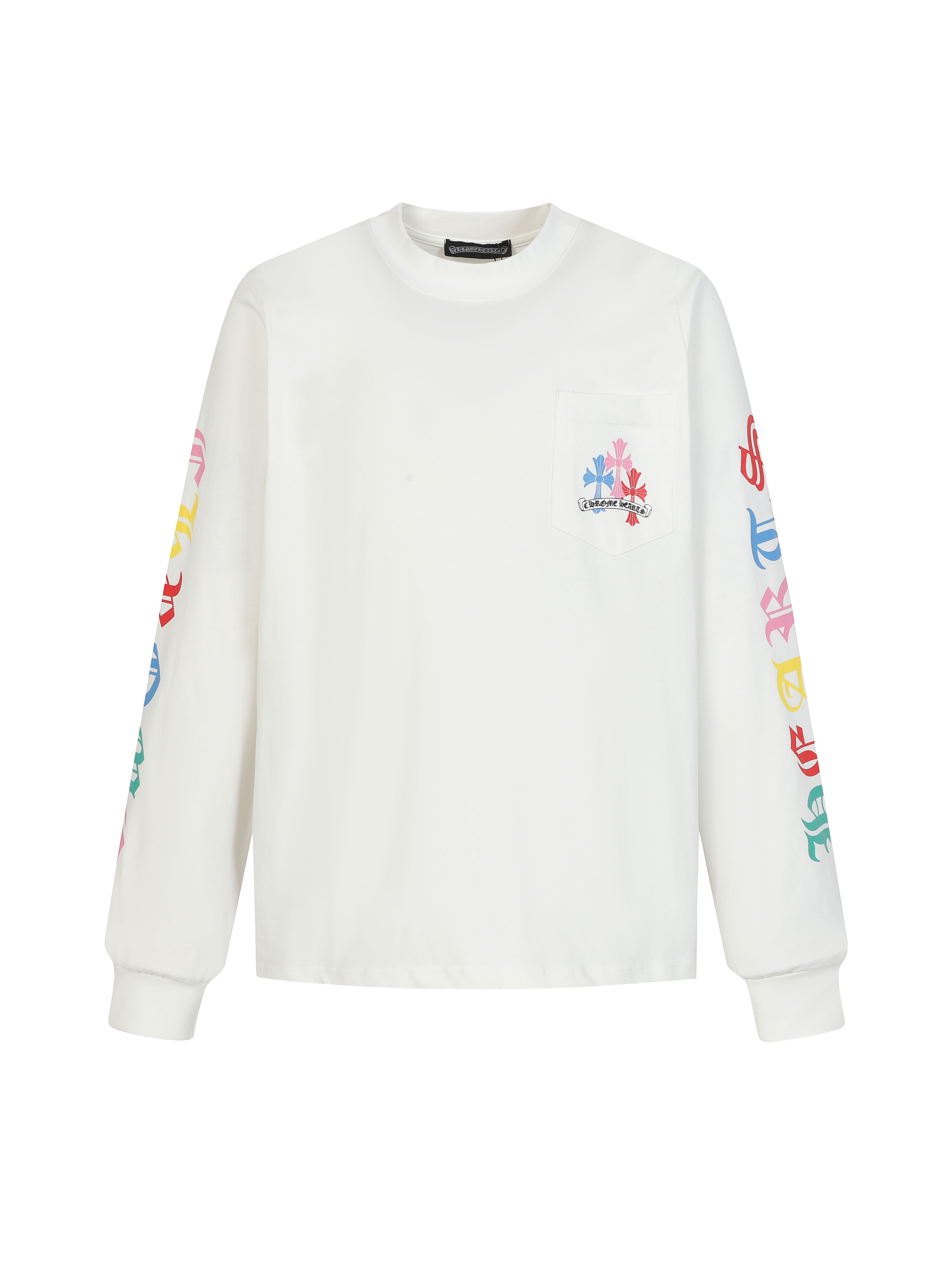 Chrome Hearts 크롬하츠 컬러 크로스·범문 프린트 롱슬리브 긴팔 티셔츠 의류