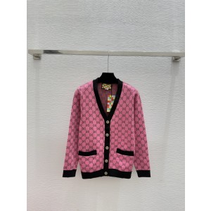 Gucci 구찌 V넥 배색 로고 모노그램 가디건 의류