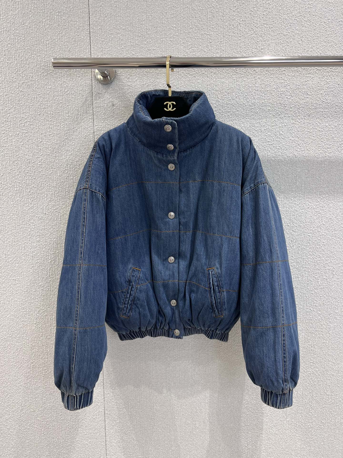 Chanel 샤넬 블루 데님 패딩 재킷 점퍼 자켓 의류