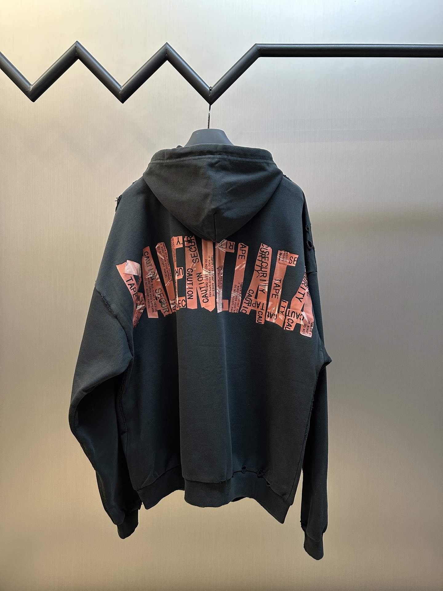 Balenciaga 발렌시아가 글자 테이프 지퍼 후드 집업 자켓 재킷 의류