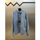Saint Laurent YSL 생로랑 로고 자수 청 데님 셔츠 의류