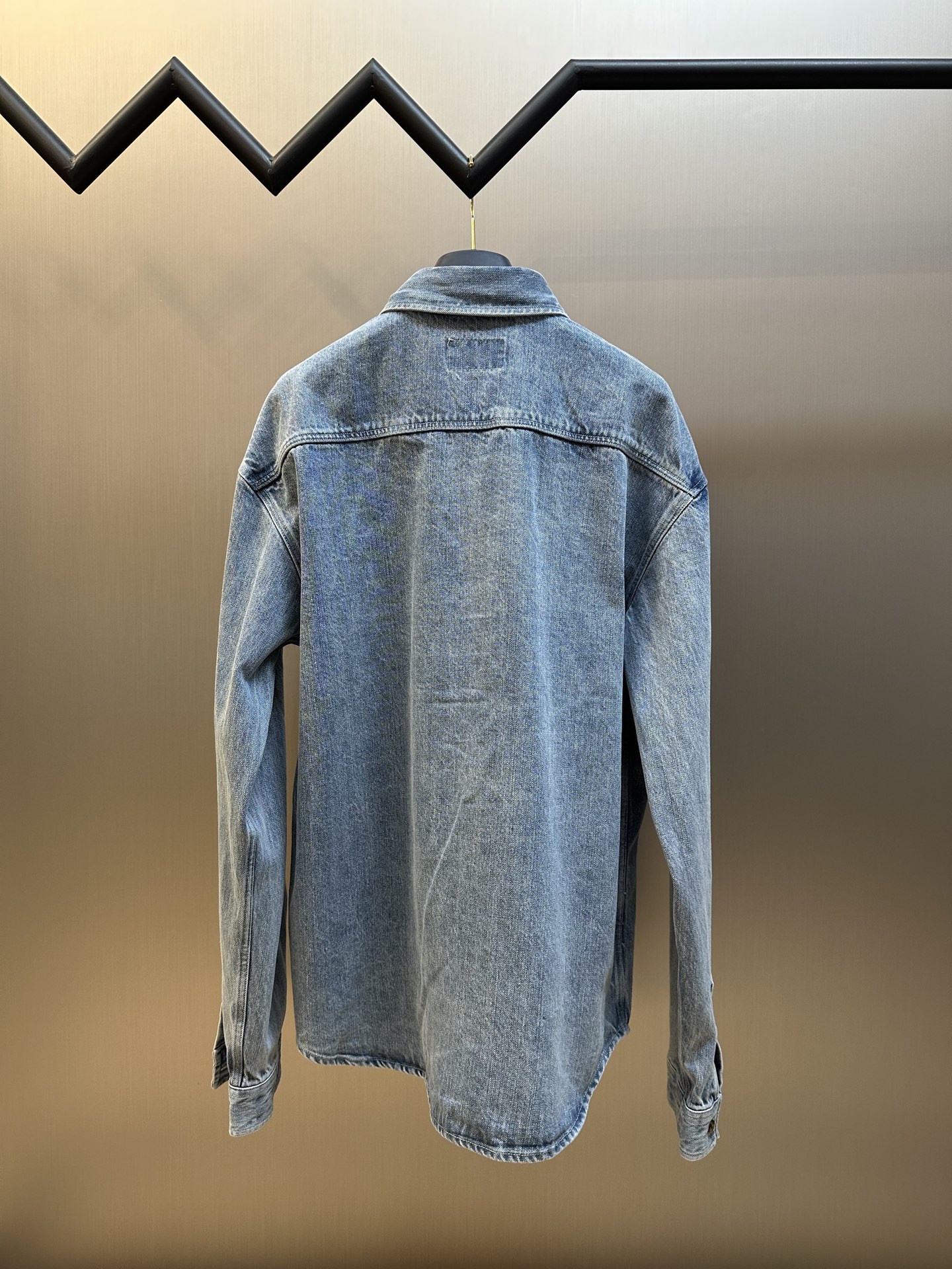 Saint Laurent YSL 생로랑 로고 자수 청 데님 셔츠 의류