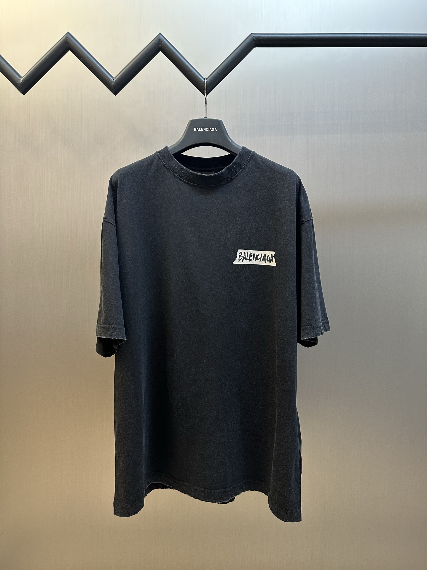 Balenciaga 발렌시아가 프린트 라운드넥 반팔 티셔츠 의류