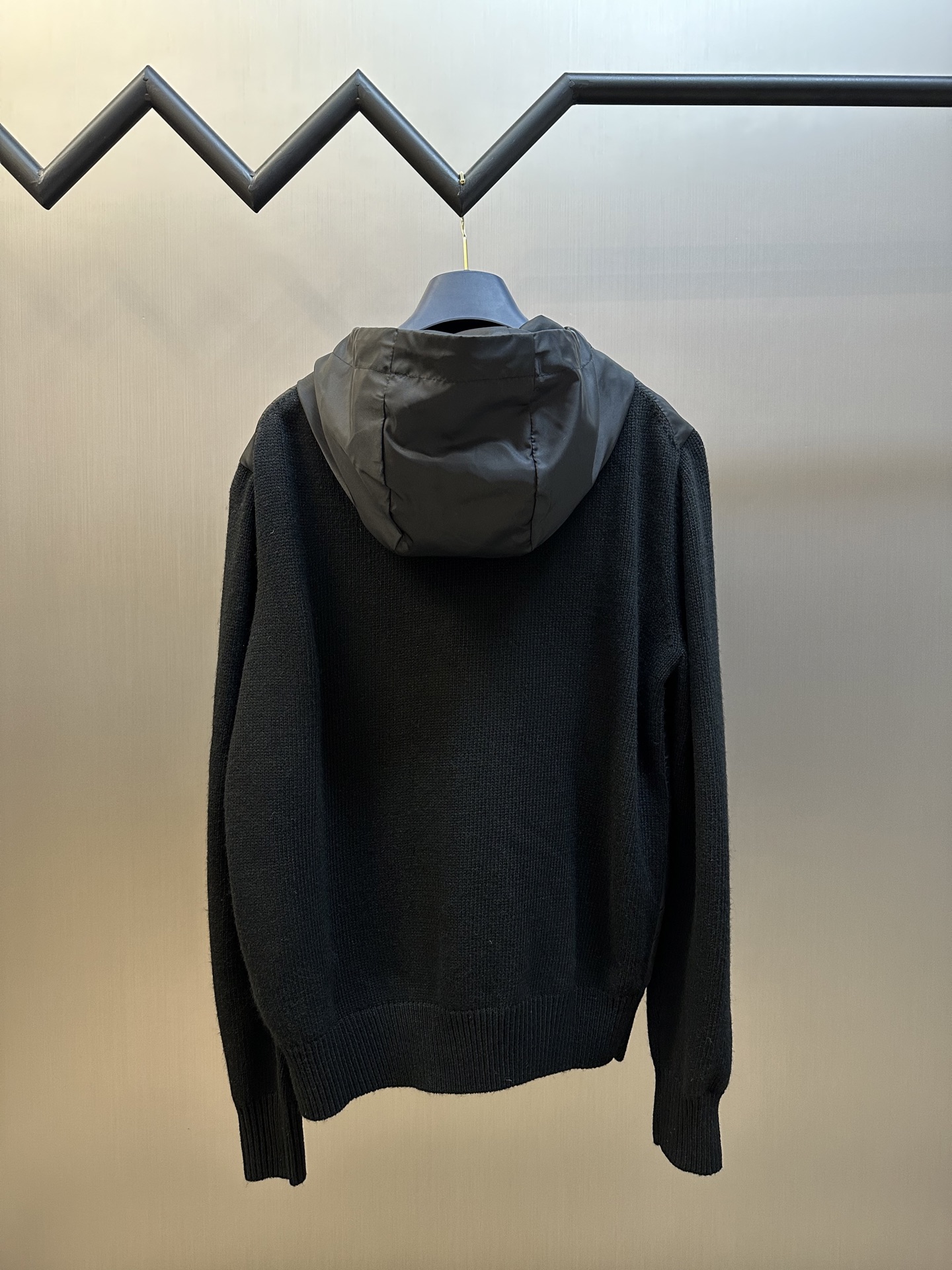 Prada 프라다 울·나일론 믹스 후드 집업 자켓 재킷 의류