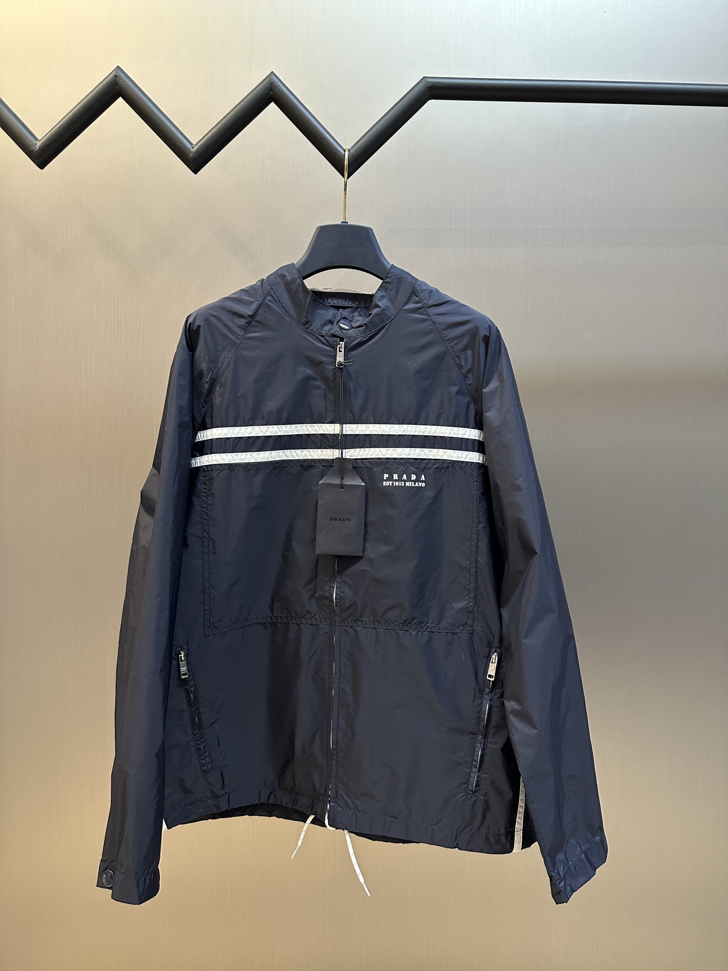 PRADA 프라다 재생 나일론 로고 후드 자켓 재킷 바람막이 의류