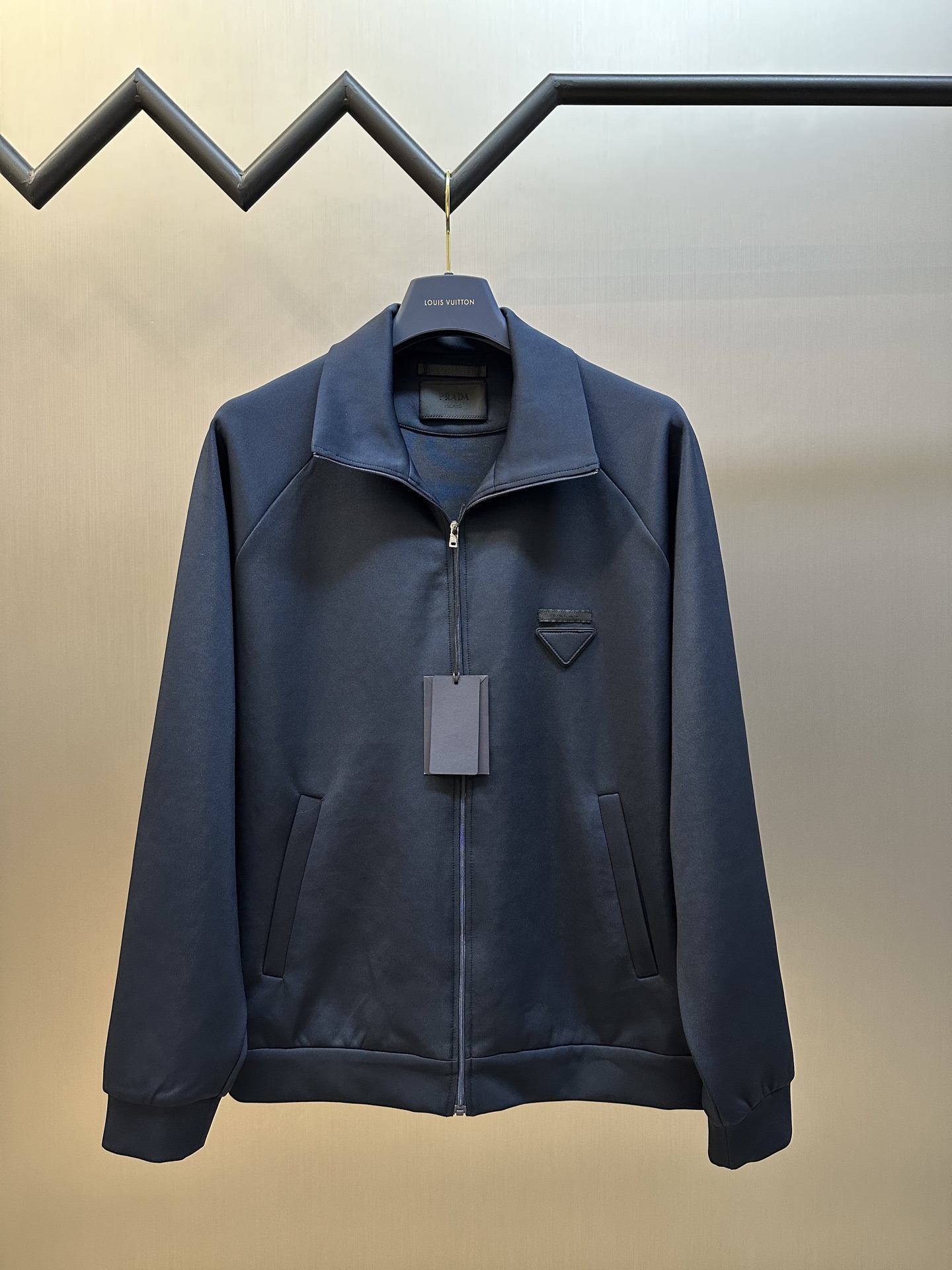 PRADA 프라다 직물 삼각 로고 집업 자켓 재킷 의류