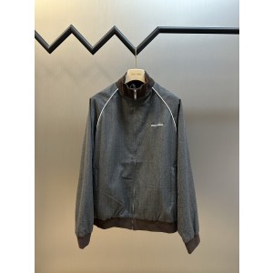 MIUMIU 미우미우 하이넥 스트라이프 집업 자켓 재킷 의류