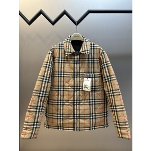 Burberry 버버리 격자 퀼팅 리버시블 코튼 점퍼 자켓 재킷 의류