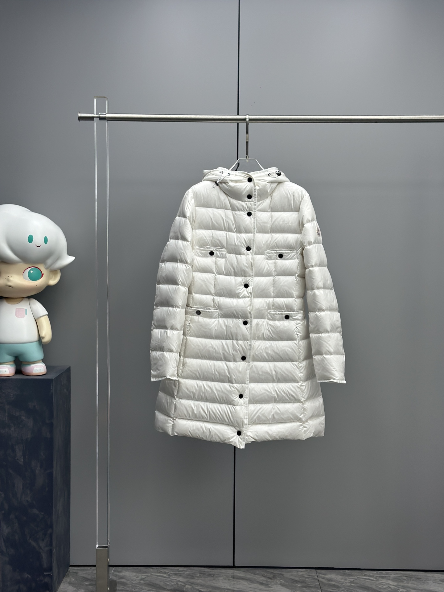 Moncler HIRMA 몽클레어 몽클레르 후드 중장 기장 구스다운 점퍼 패딩 의류