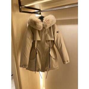 Prada 프라다 중장 다운 패딩 점퍼 자켓 (탈부착 폭스퍼) 의류